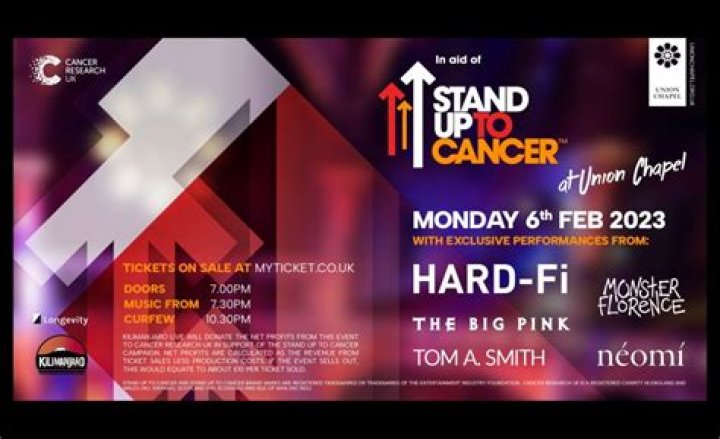 Stand Up To Cancer Music Event Announced In London